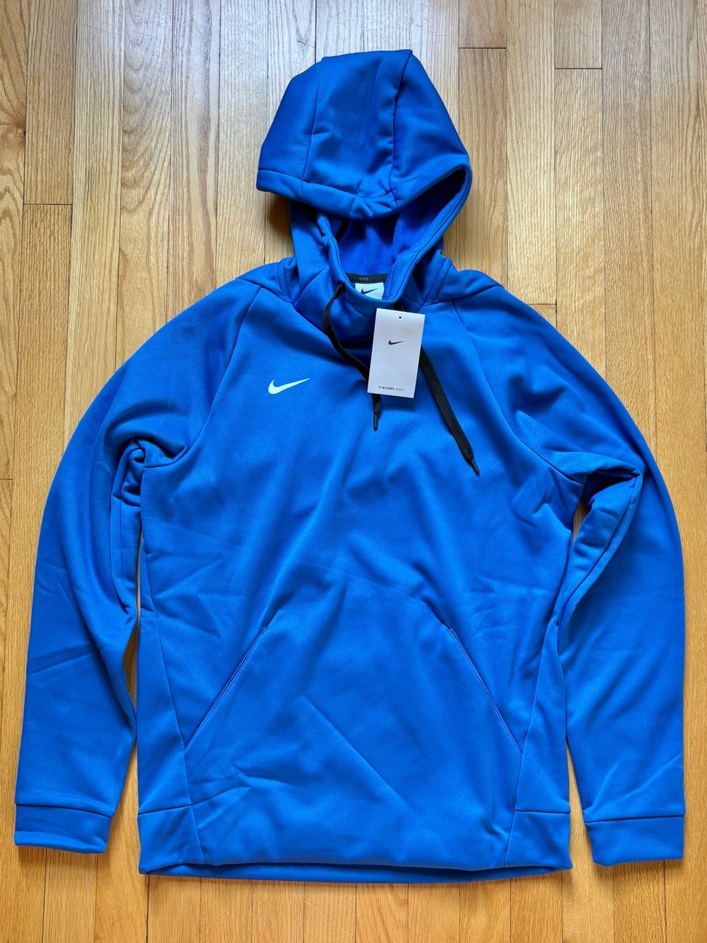 NWT Nike Men’s Therma Dri-Fit Pullover Hoodie Small Royal Blue Solid Blank NEW